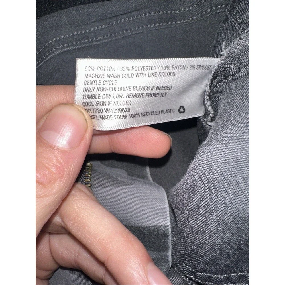 Knox Rose Utility Ankle Pants Womens 10 Gray Camo Mid-Rise Skinny Zip Fly Casual - Picture 3 of 8